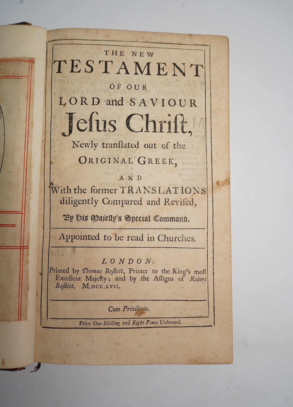 Bible. – The New Testament of our Lord and Saviour Jesus Christ, Newly translated out of the Original Greek, and with the former Translations diligently Compared and Revised, 8vo, extra-illustrated with 75 engraved plate